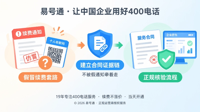 左侧仿冒续费套路右侧正规核验流程